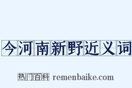 今河南新野近义词是什么意思的图片